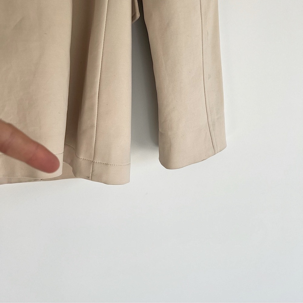 Brooks Brothers Classic Cream Neutral Beige Belted Trench Jacket Size 2 - Used - Picture 12 of 15
